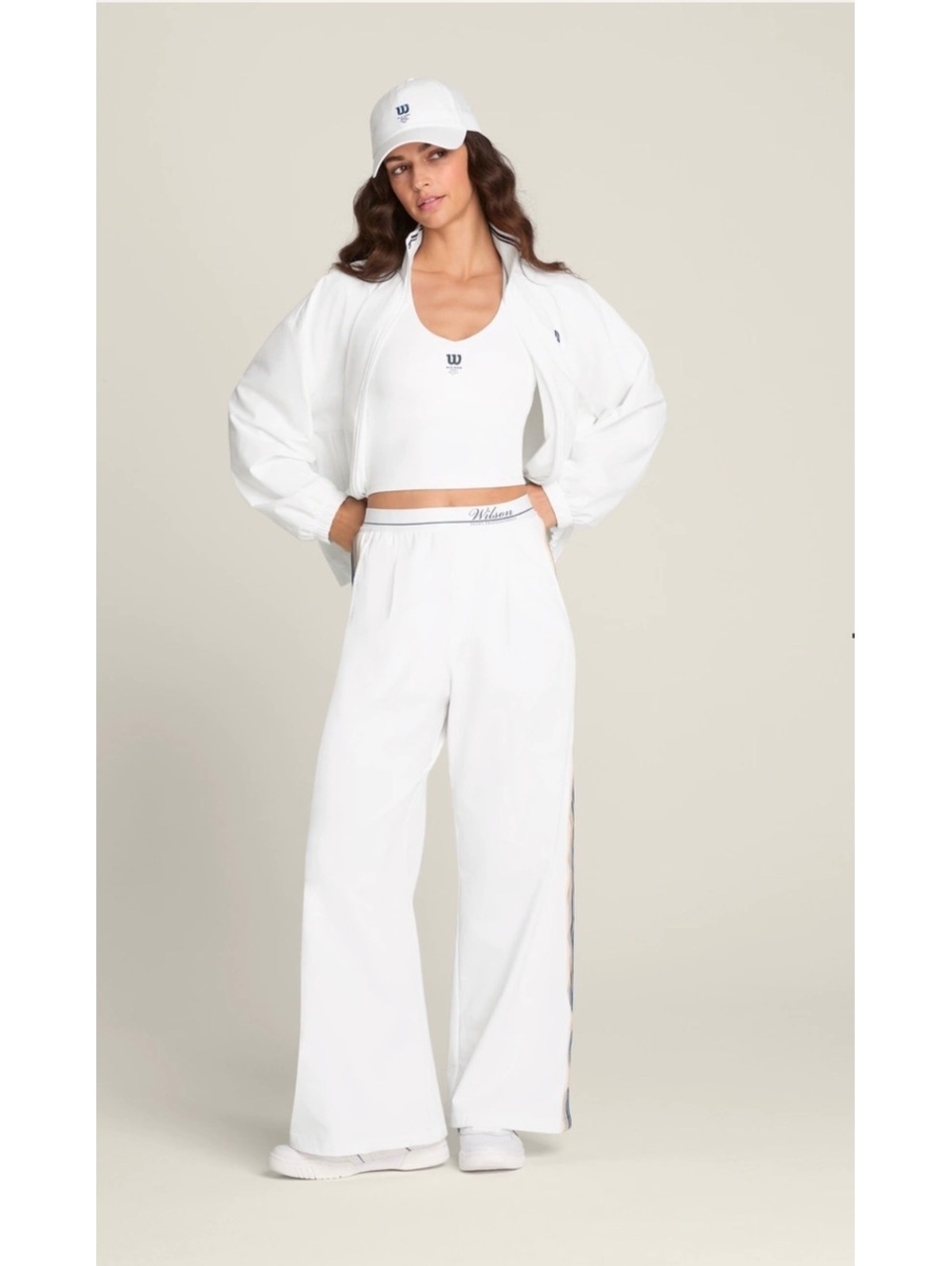 Wilson Wynne Pleated Athletic Pants Sz S  Wide‑Leg Joggers